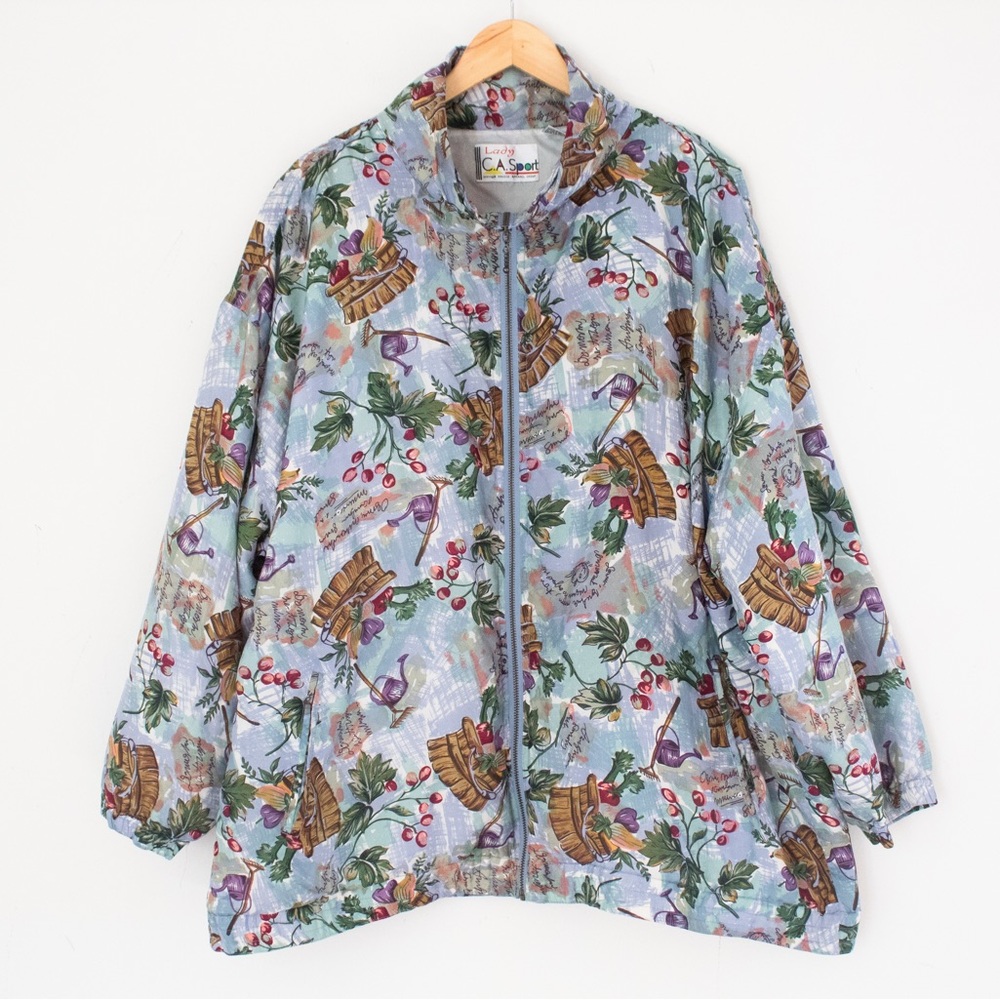 Lady C.A. Sport | Vintage 80’s/90’s Novelty Garden Cottagecore Jacket | Size 2X
